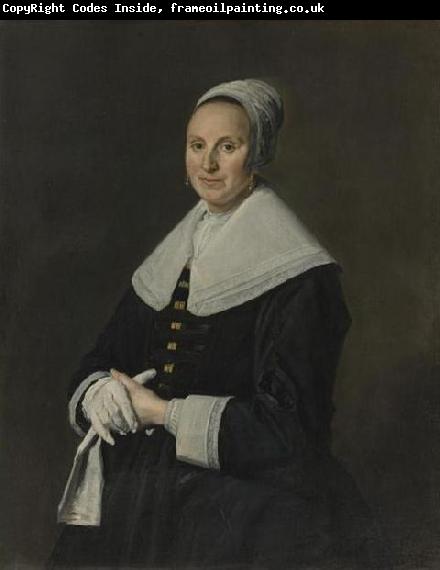 Frans Hals Portrait of woman with gloves